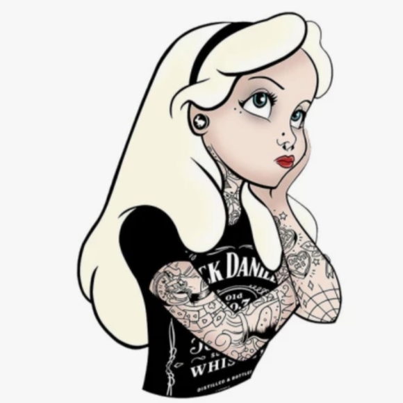 ⭐️Y2k emo/goth rare Jack Daniel's bartending top! Baby doll tee! 💕 - Picture 10 of 10